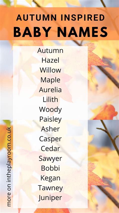 names for fall|fall names unisex.